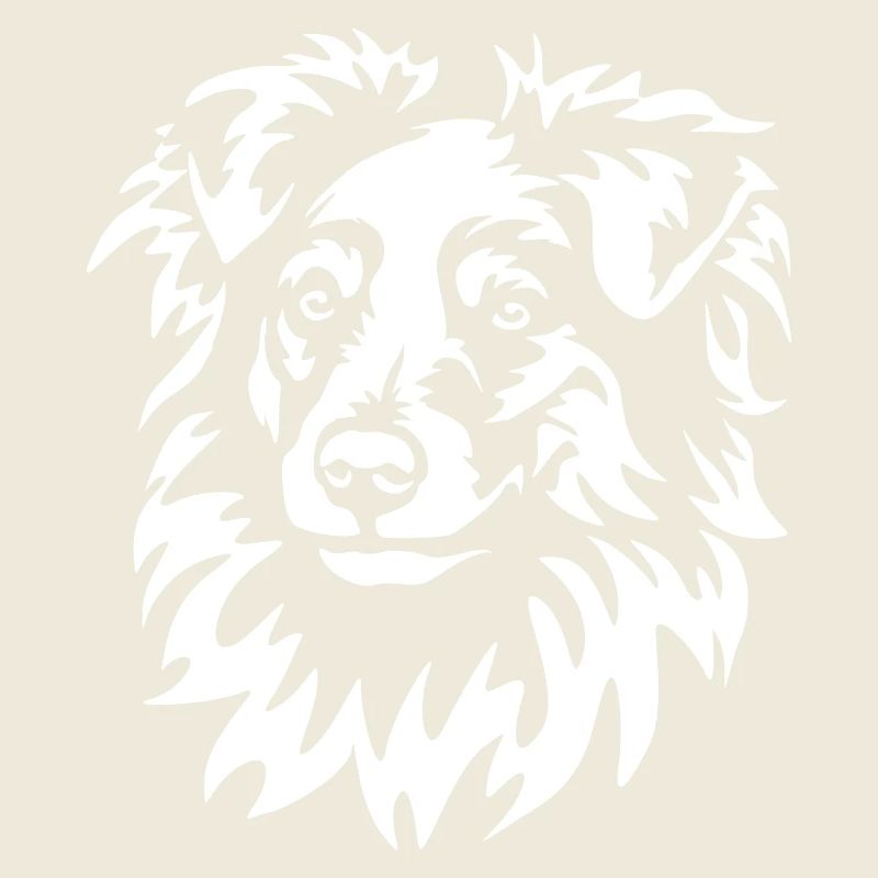 Miniature Australian Shepherd Head "Black Edition"
