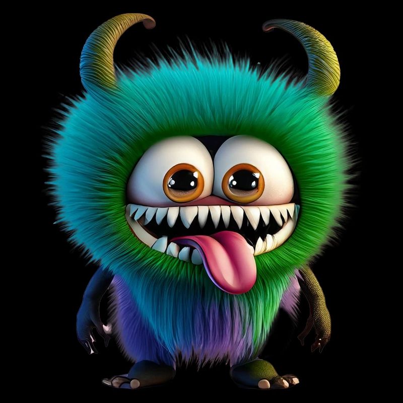 Joyeux Halloween mignon monstre langue de plaisir effrayant