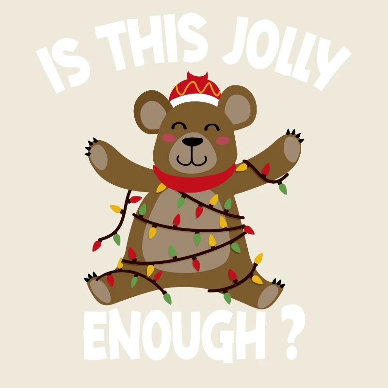 Is This Jolly Enough Funny Bear Christmas Light