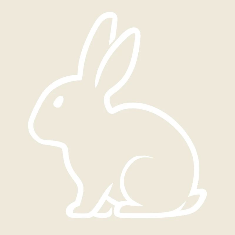 lapin blanc silhouette
