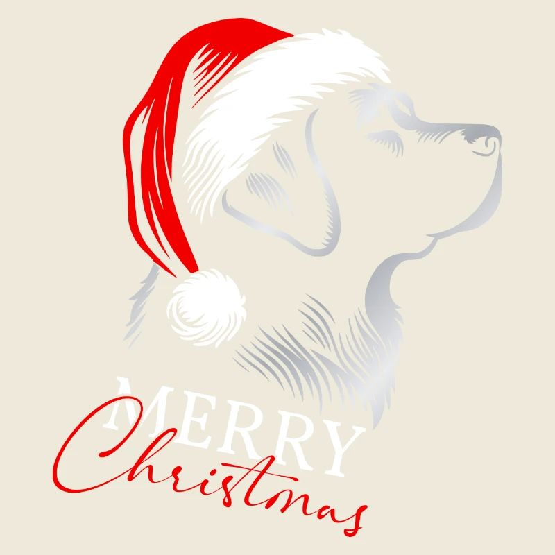 Labrador Retriever Joyeux Noël, Tête De Chien