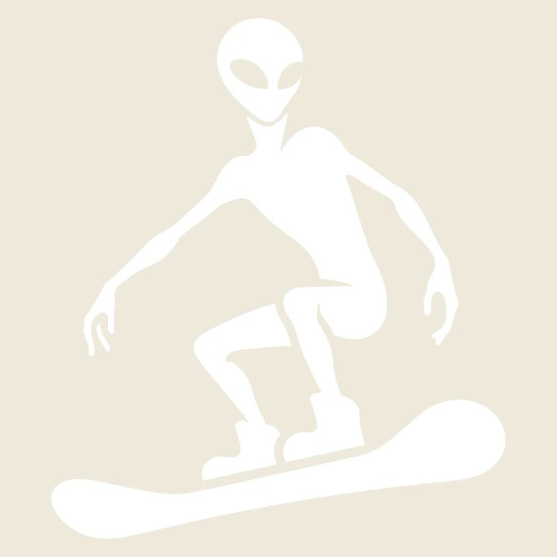 Design minimaliste : Alien Snowboarder