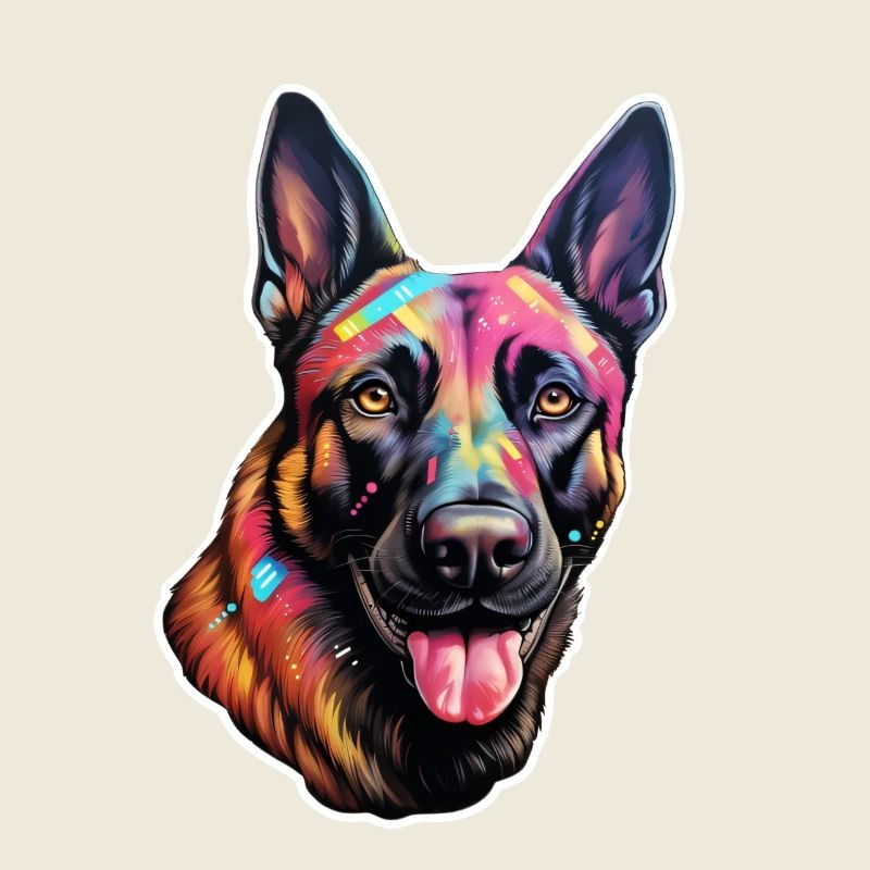 Belgian Malinois psychedelisch