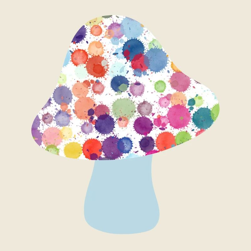 Mushroom Lucky Charm Fall Dots Colorful Kids Dots