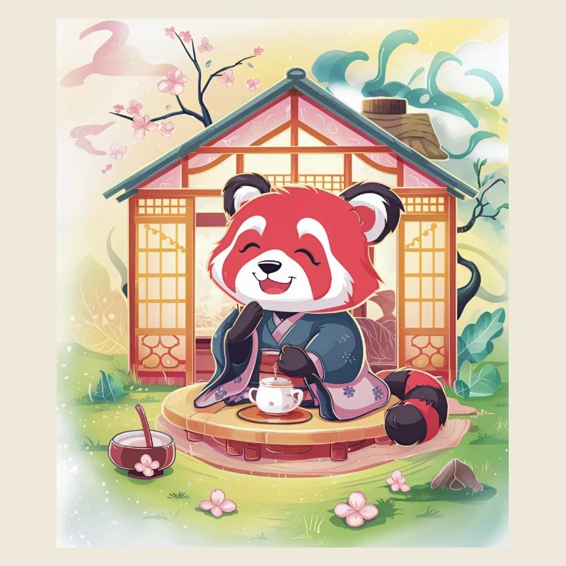 Roter Panda Tee Pose