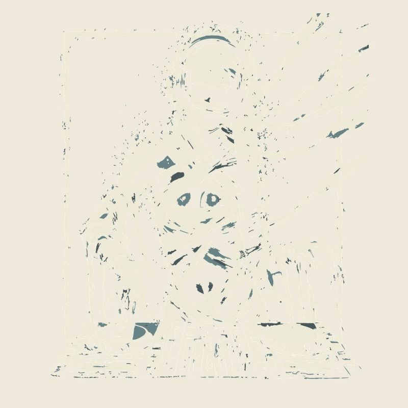 Futuristic DJ with Glitch Effects.