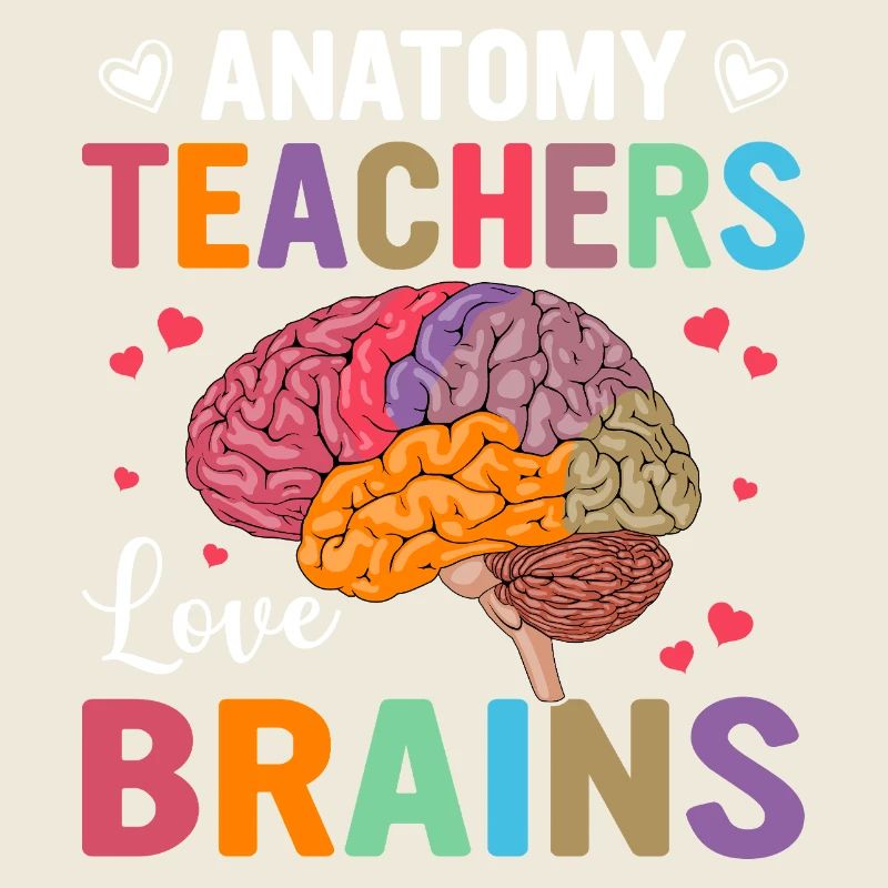 Le professeur d’anatomie aime les cerveaux – design coloré