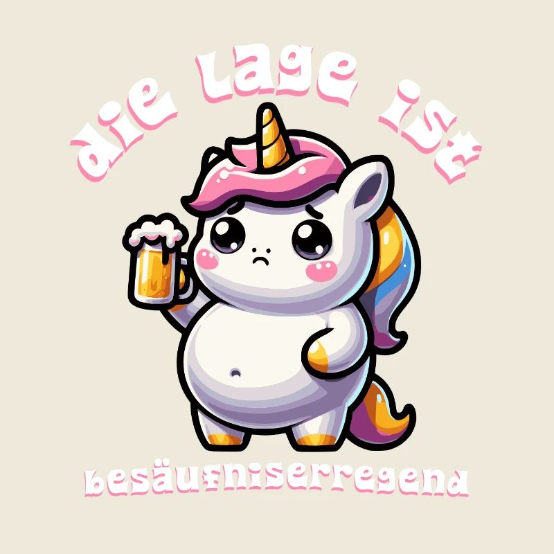 Süßes Einhorn Bier Feier