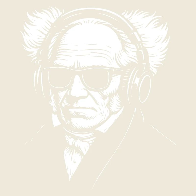 Vintage Schopenhauer German Philosopher Portrait