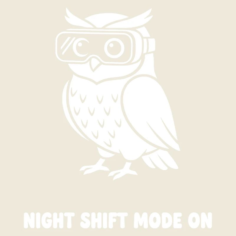 Nachtmodus Eule mit VR-Brille