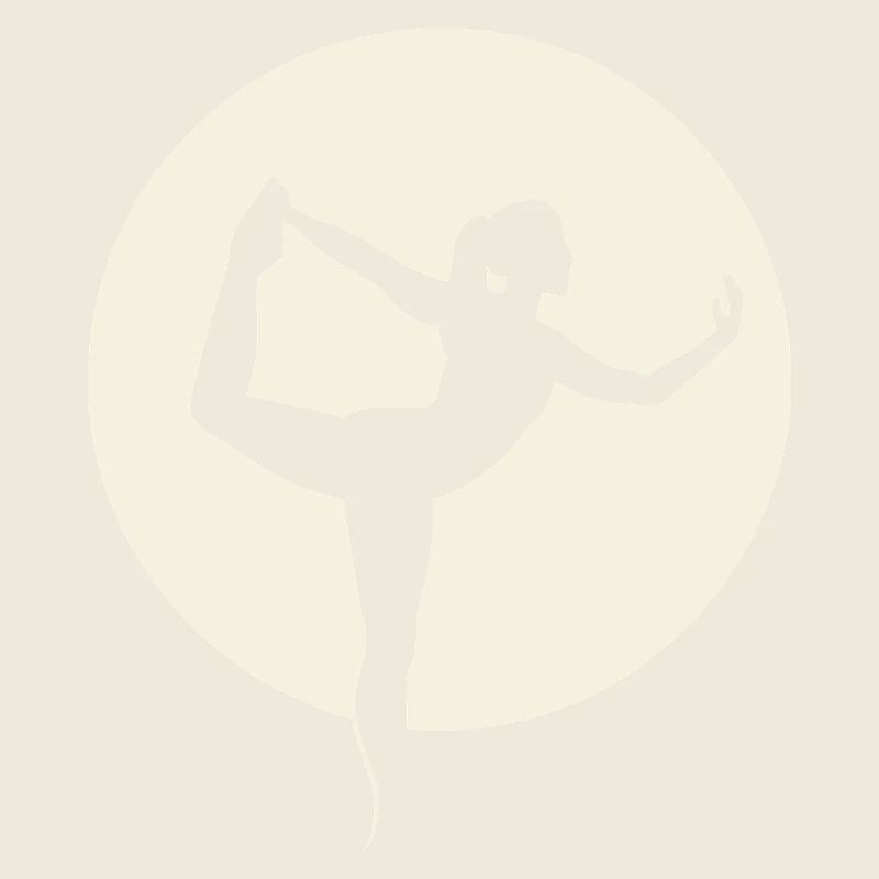 Yoga Silhouette Dancer Pose in Front of Moon