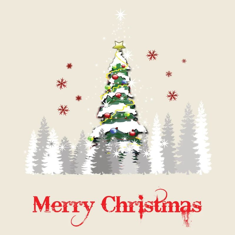 Glitzer Weihnachtsbaum Schnee - Weihnachtsgeschenk