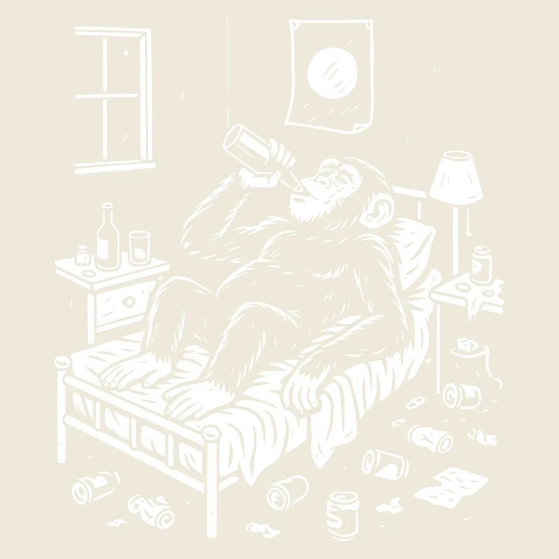 Schlafenszeit-Affen-Trink-Absacker