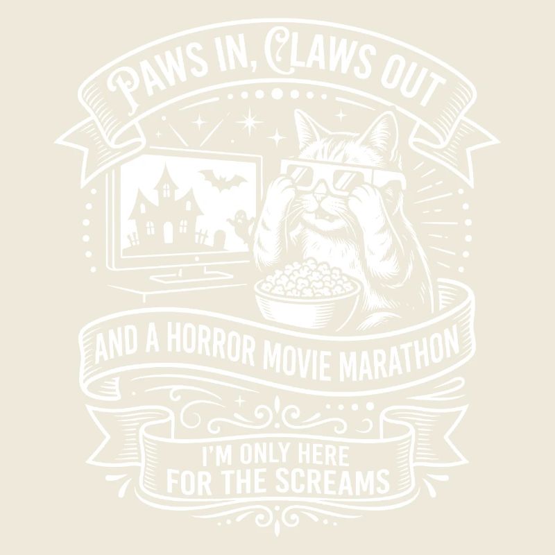 Cat Couch Horror Marathon