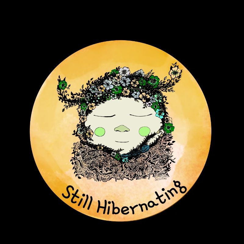 Noch winterschlafreichender Gnom – Gartenfrühling schläfrig