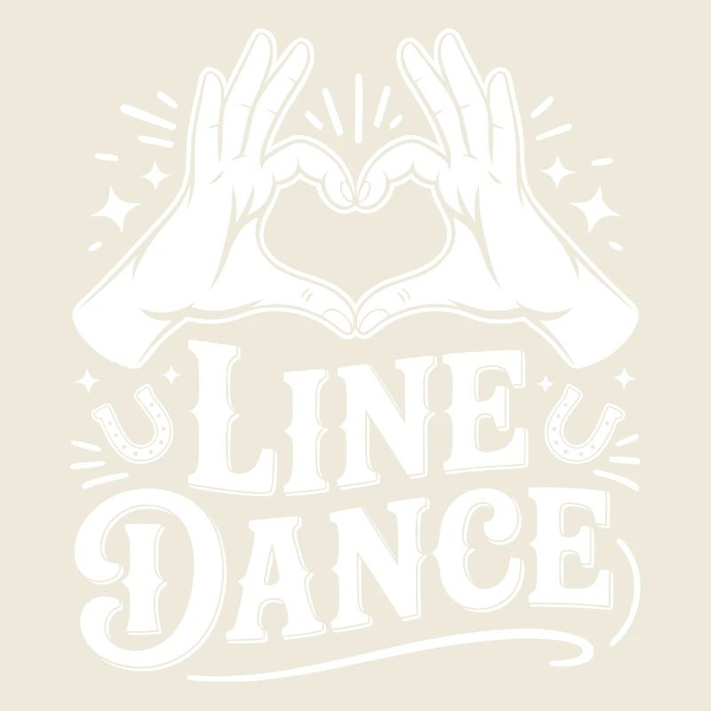 Signe en forme de cœur de danse en ligne