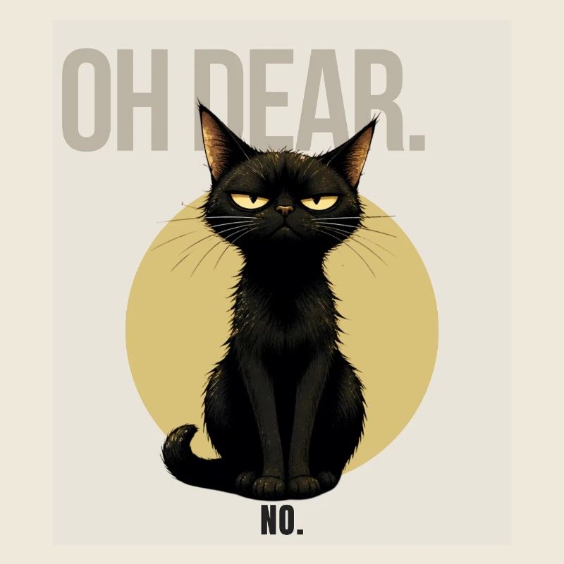 Oh Dear. – Sarcastic Black Cat Design