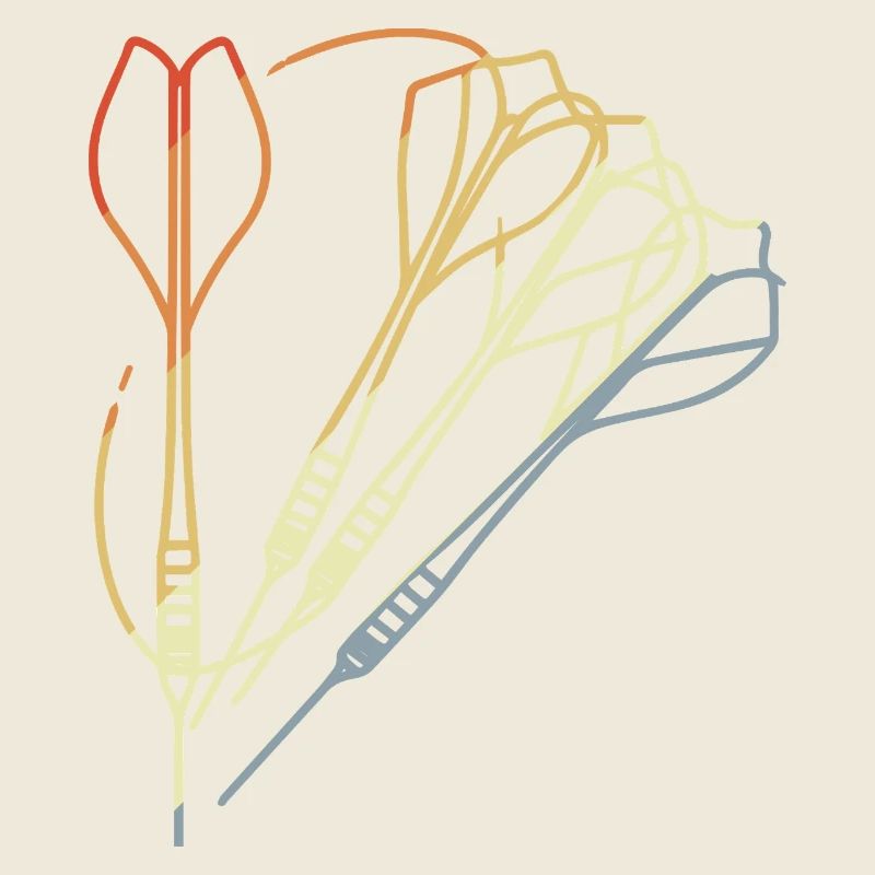Darts Sketch Vintage Look