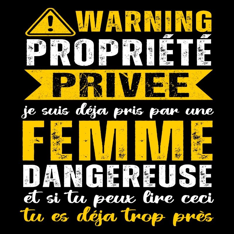 Warning propriété privée humour couple St Valentin