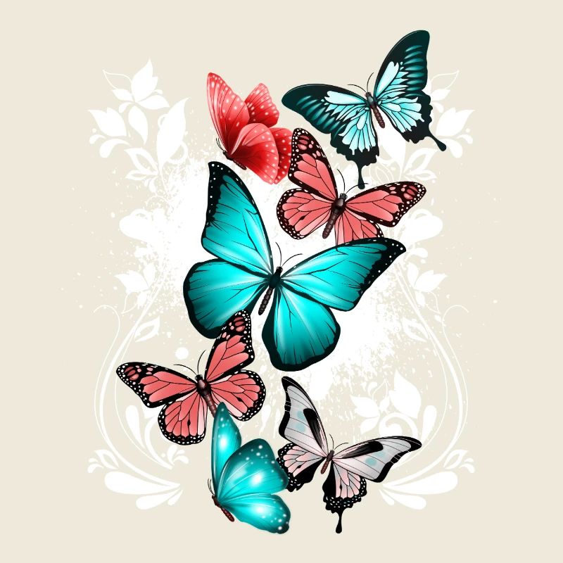 Papillon Coloré Coloré Beau Art Nature