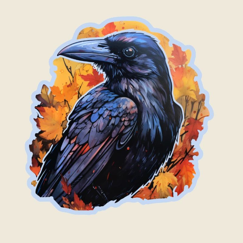 Halloween Herbst Rabe
