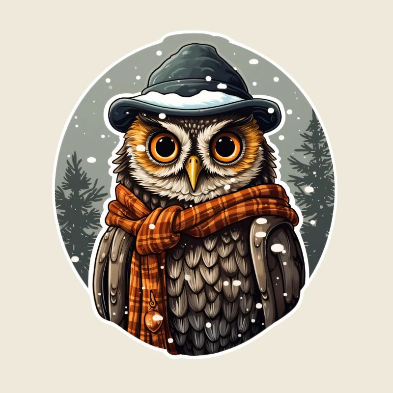 "Schneezauber mit Eulenblick"