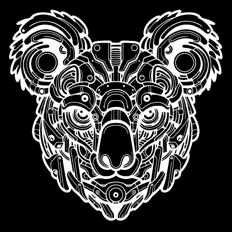 Biomechanical Koala - White Design