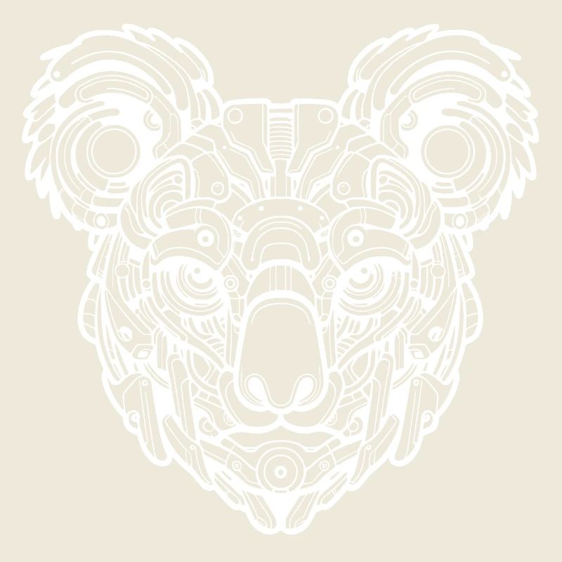 Biomechanical Koala - White Design