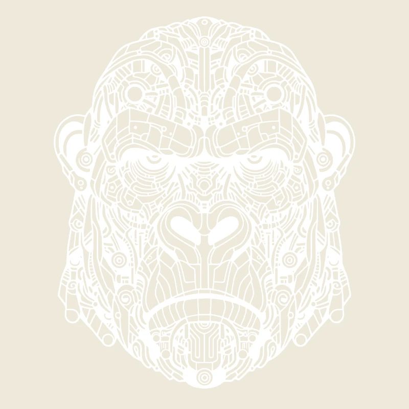 Biomechanical Gorilla - White Design
