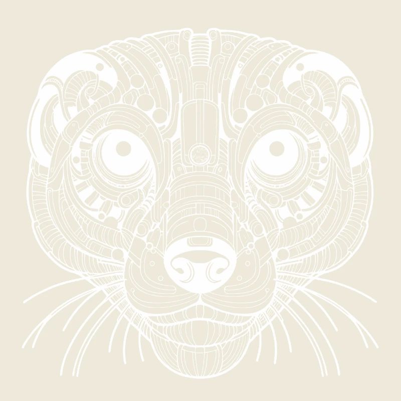 Suricate biomécanique - Design blanc