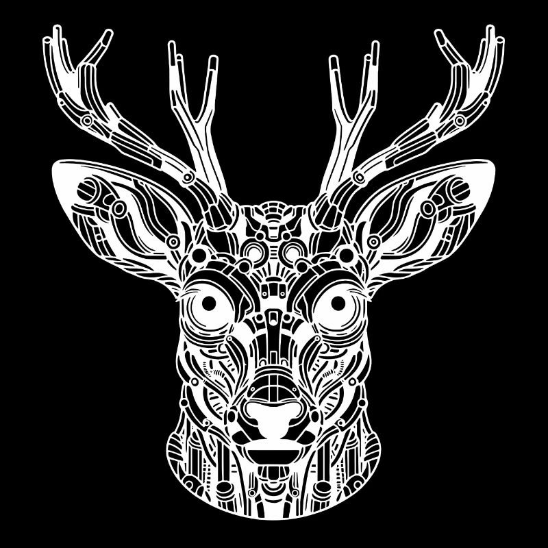 Biomechanical Deer - White Design