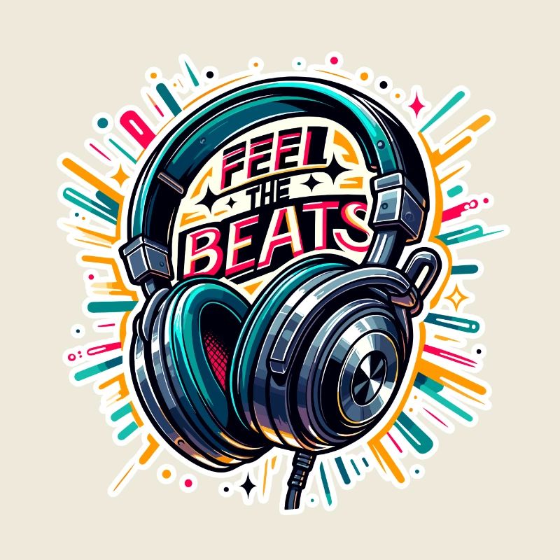 Feel the Beats - Kopfhörer Illustration