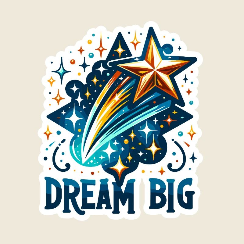 Dream Big - Shooting Star Illustration
