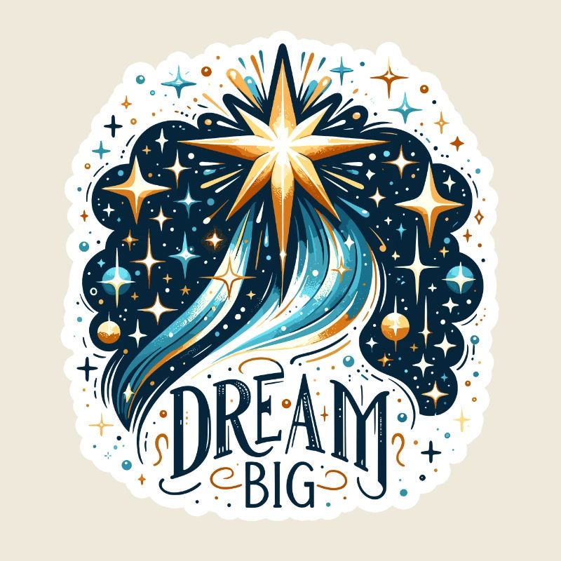 Dream Big - Shooting Star Illustration