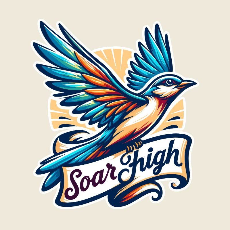 Soar High - Bird Illustration