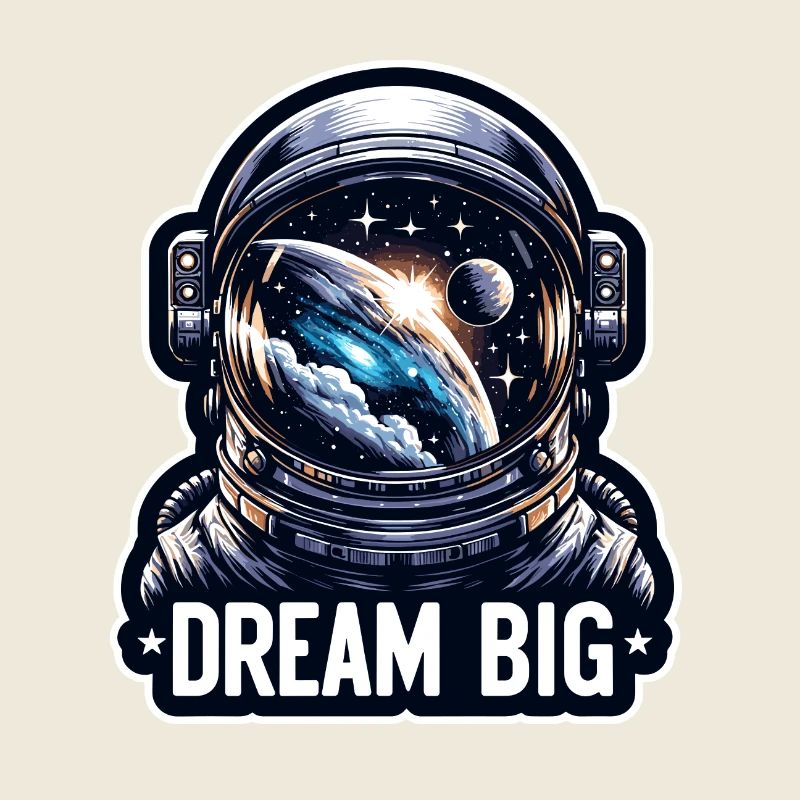 Rêver grand - Illustration d’astronaute