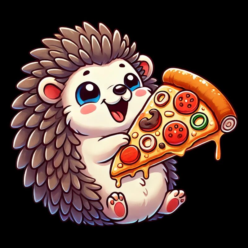 Funny Hedgehog Pizza Pizza Lovers Pizza Fans