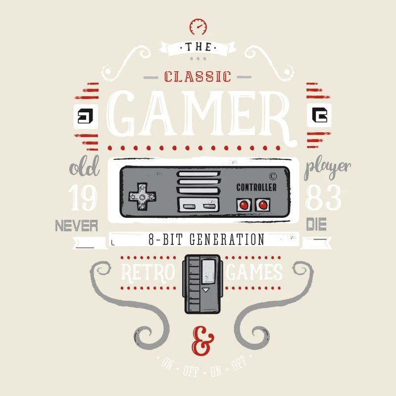 Game Nerd 80er Retro 8bit Spielkonsole pc alt fun