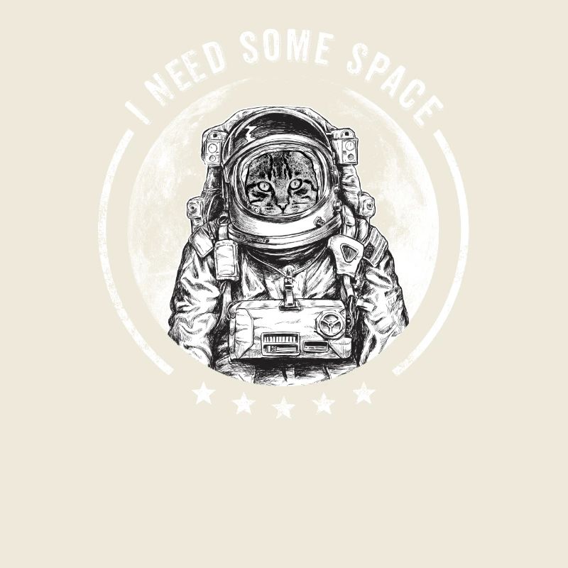 Chat astronaute lune chaton disant blague univers