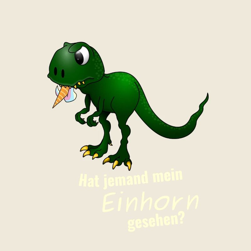 Dino T-Rex frisst ein Einhorn lustiges Geschenk