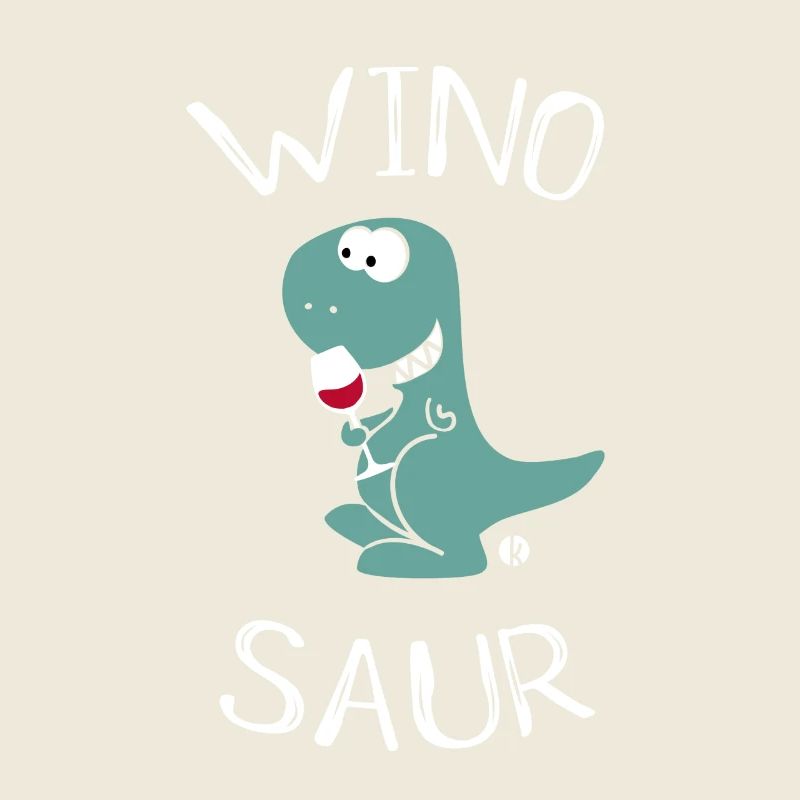 Winsoaur - Wine Dinosaur T-Rex Funny Gift
