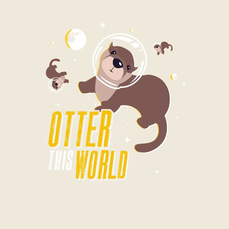 Otter Cet espace du monde Otter astronaute cadeau