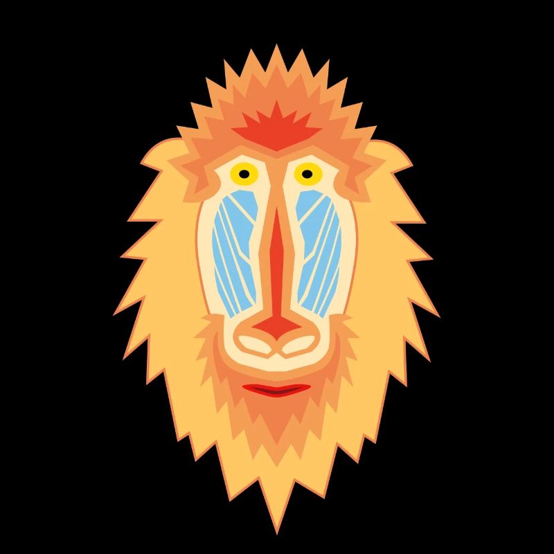 mandrill géométrique