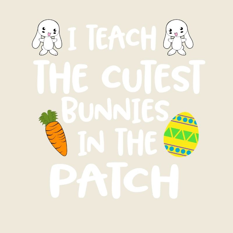 J'enseigne les lapins les plus mignons dans le patch de Pâques