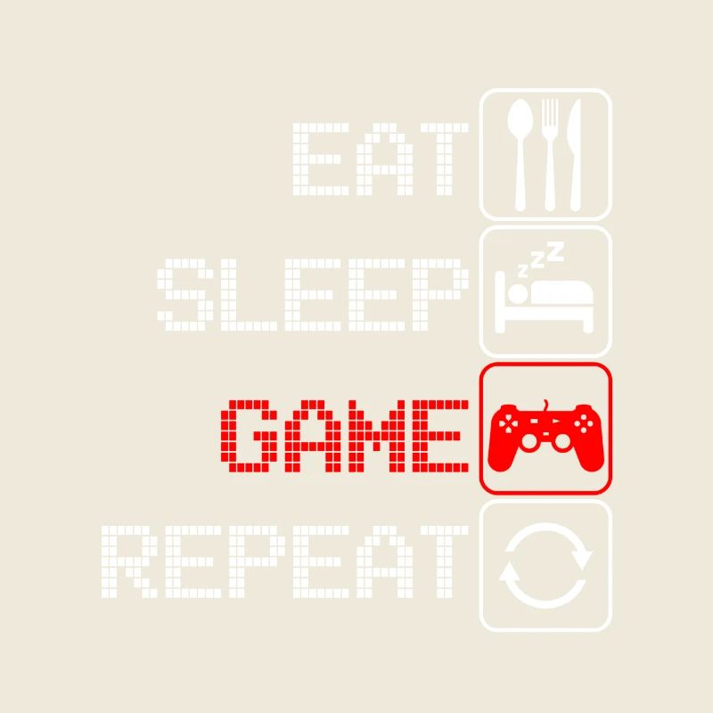 Eat Sleep Game Repeat - Gamer Videospiel Geschenk