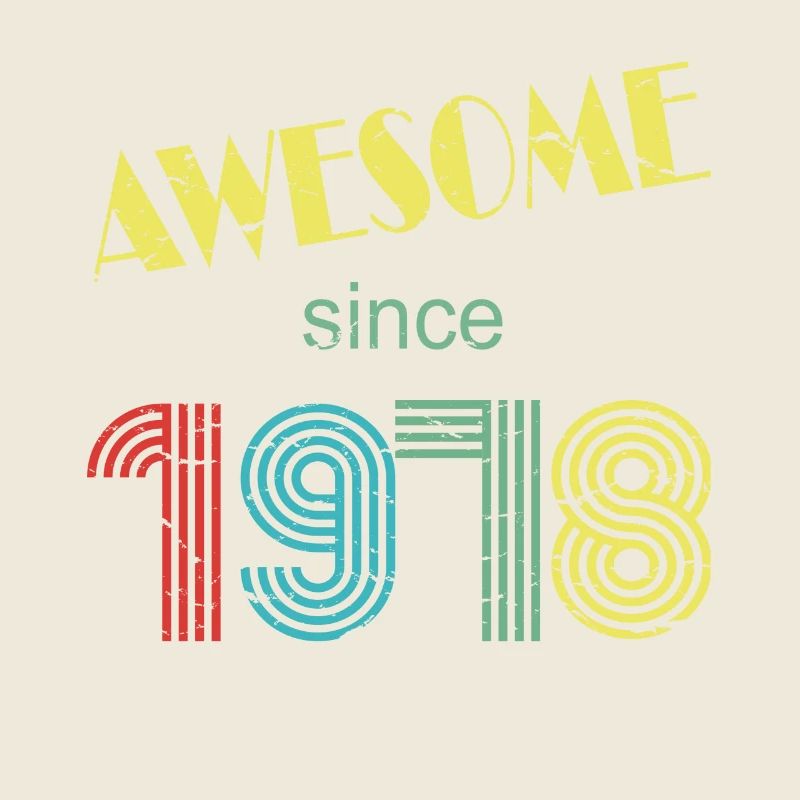 Awesome since 1978 retro distressed look