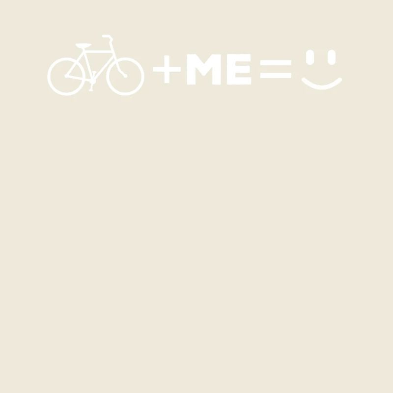 Équation de vélo I plus vélo égal heureux
