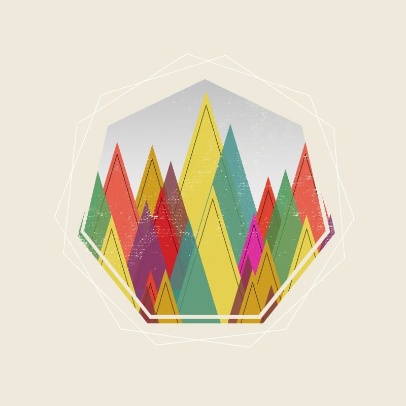 Forest - Geometric Modern Abstract Art Gift
