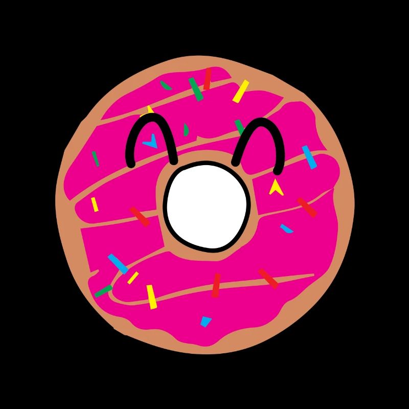 Donut with hole and sprinkles