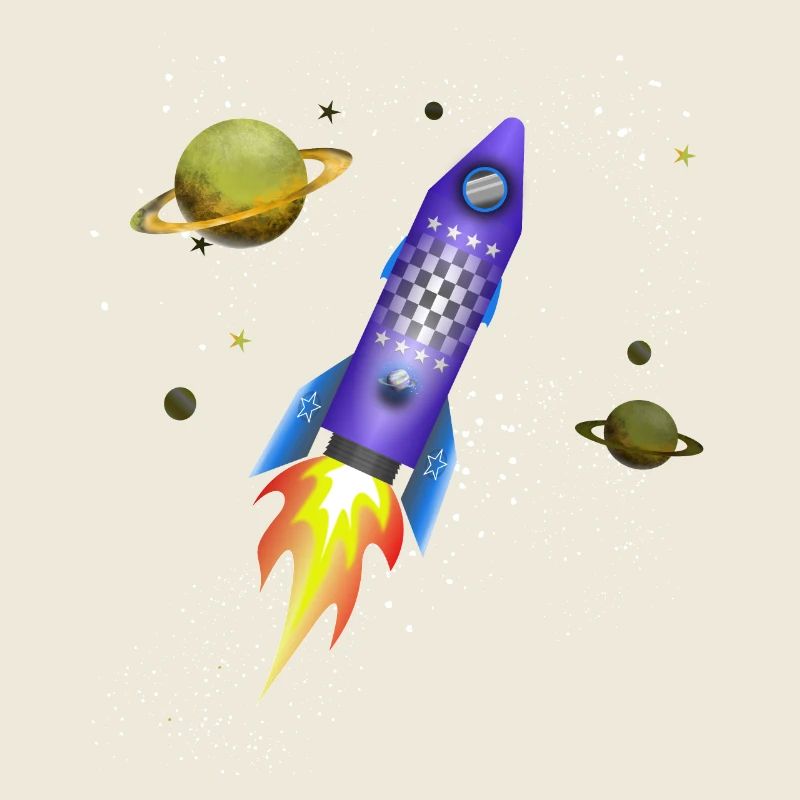 Rocket in space